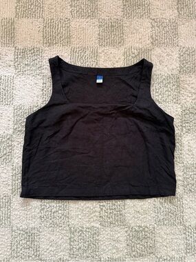 Old Navy Black Cropped Tank Top
